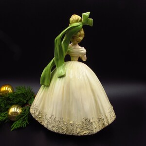 Vintage Sweet Sixteen Josef Originals Girl Figurine, He Loves Me, Yellow Dress, Made in Japan image 6