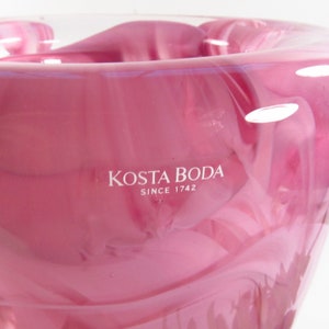 Vintage Pink Kosta Boda Vase, Atoll Swedish Design, Anna Ehrner Designer image 2