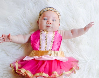 Sleeping Beauty baby costume, baby princess costume, newborn photo prop, baby Aurora costume, baby girl Halloween costume, newborn baby girl