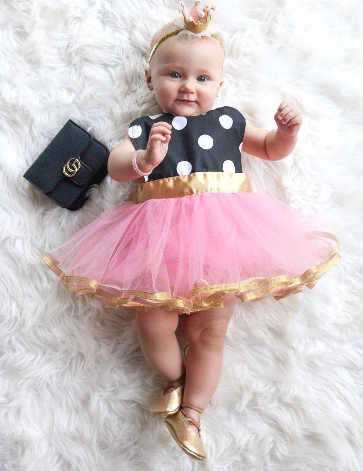 Baby Minnie Mouse Dress up Apron for Baby Minnie Mouse Costume