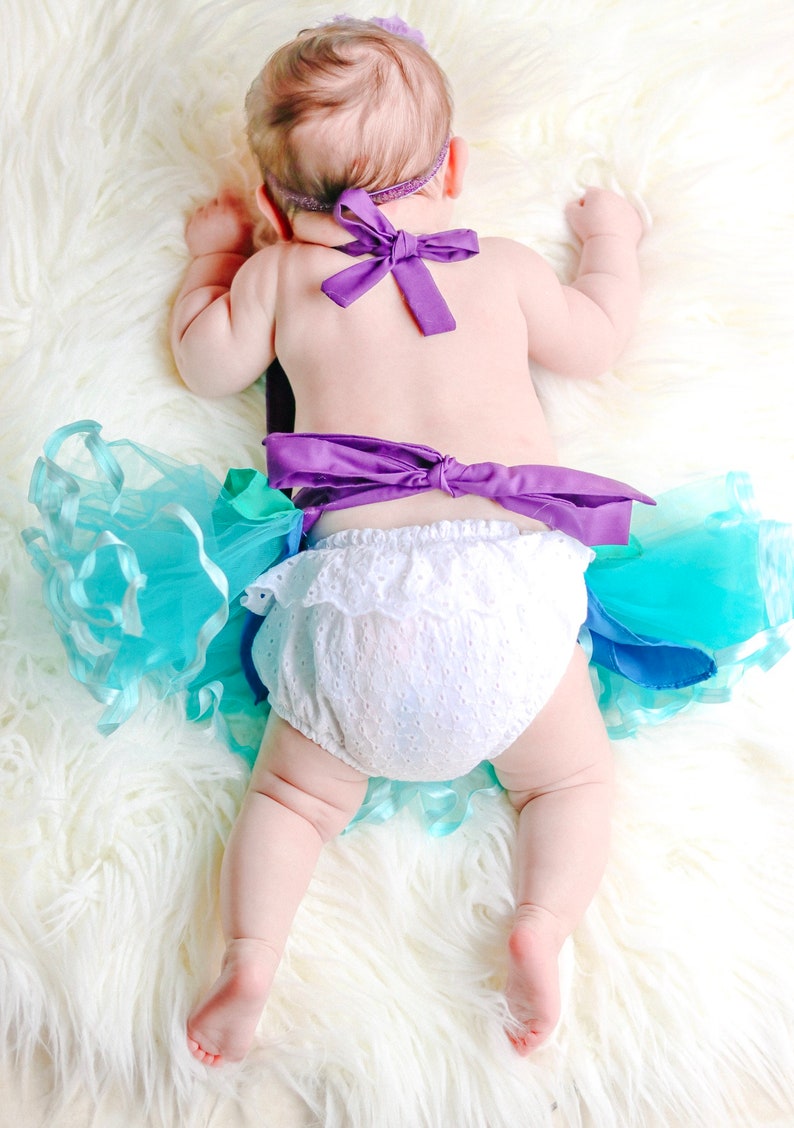 Ariel costume toddler girl, baby princess costume, infant photo prop, baby girl Halloween costume, Mermaid costume image 6