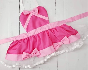 Cinderella pink dress for baby, pink Cinderella costume ball gown tutu apron for infants