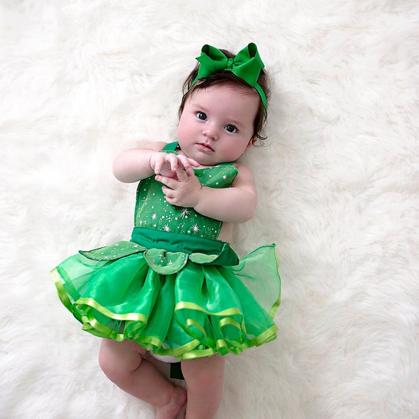 Tinkerbell baby costume, baby Tinkerbell dress up, newborn photo prop, Tinkerbell baby shower gift, baby girl cake smash outfit, Tinkerbell