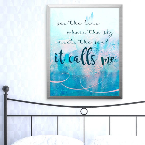 Disney Moana Wall Art Decor It Calls Me Quote Instant Etsy