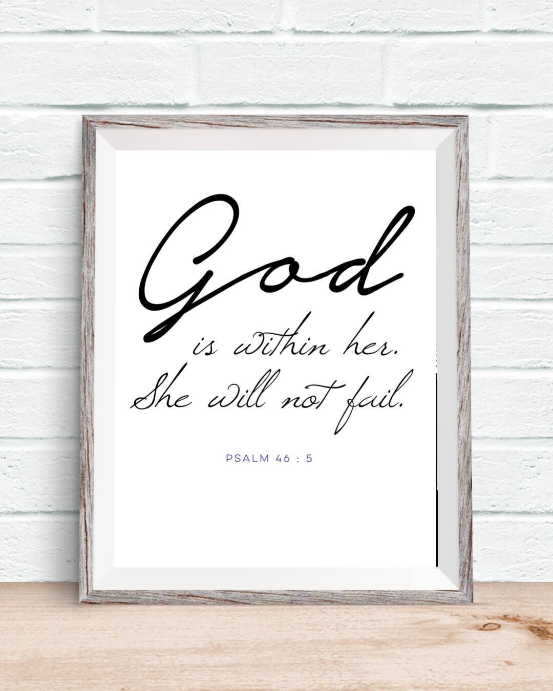 God is Within Her Quote Wall Printable Decore Art Instant Download - Etsy