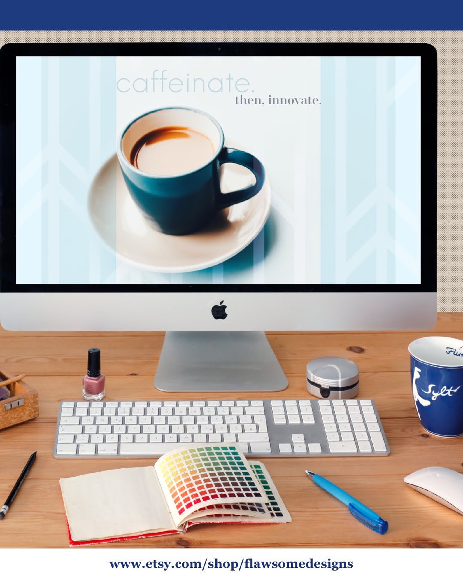 Desktop Wallpaper Bundle of 2! Sleek & Chick / Office Workspace ...