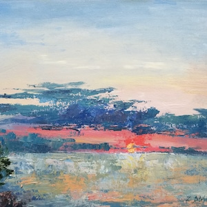 Hartigan Beach Park - Perfect Summer Morning- Original Plein Air Painting - Chicago