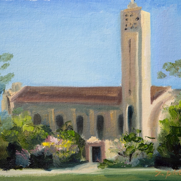 Madonna della Strada - Original Plein air Painting - Chicago Rogers Park