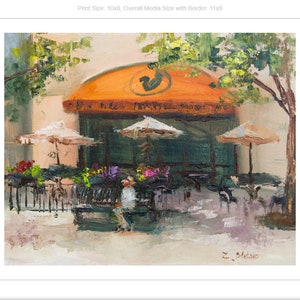 Summer in the city - Fine Art PRINT, Oil Painting, Chicago cityscape, Gift, City Painting, souvenir, Chicago,  Premium Giclee