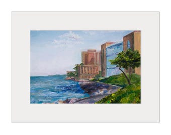 Loyola Library Art Print – Chicago Lakefront Oil Painting, Giclee