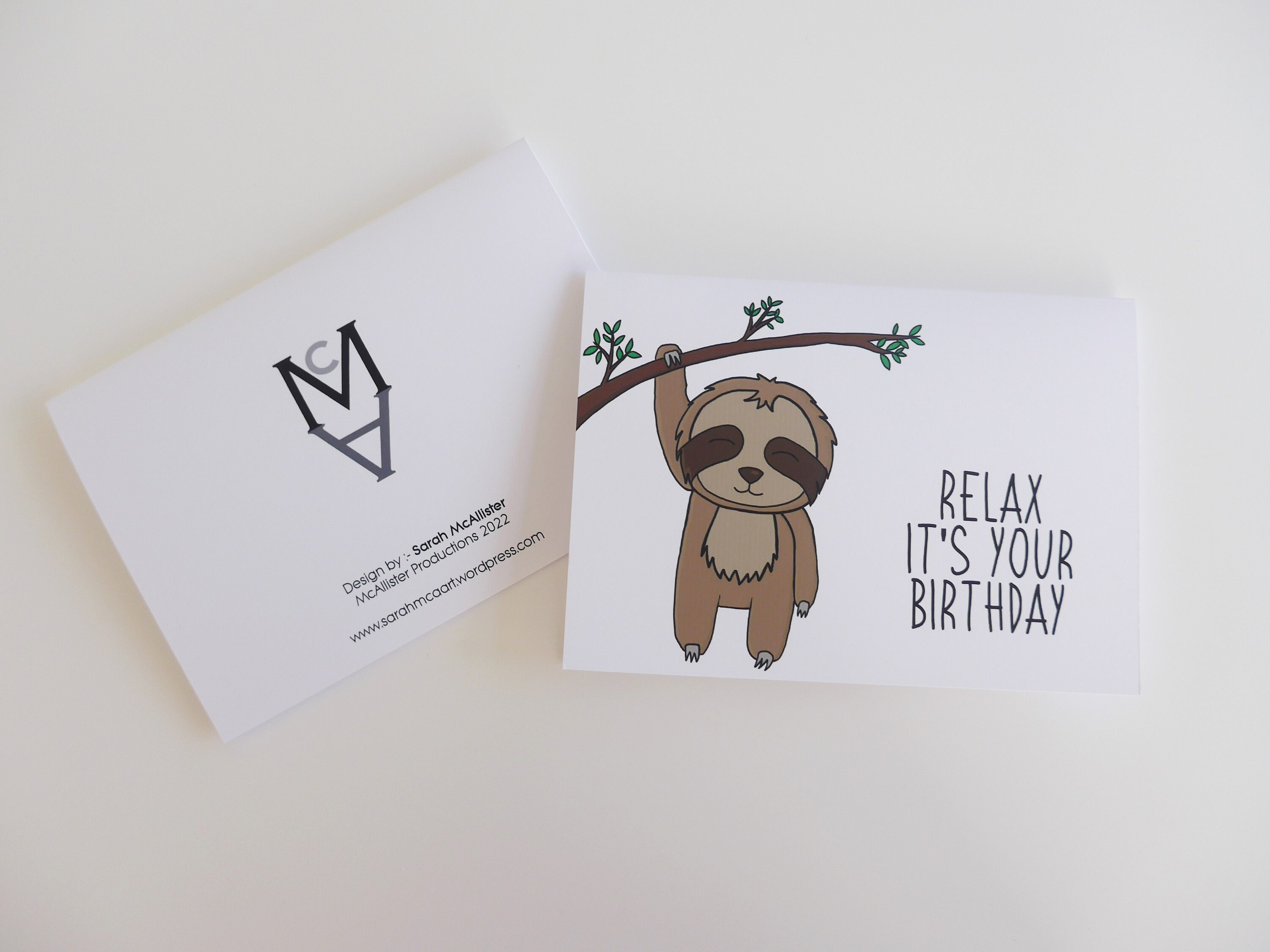 Twizler Tarjeta De Feliz Cumpleaños Con Lindos Perezosos – Tarjeta De Cumpleaños – Tarjeta De Cumpleaños Para Niñas