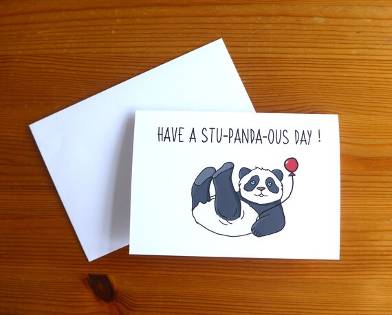 Old English Co. Panda Geburtstagskarte – Lustige Karte Mit „Have A Stu-pandas Birthday!“ Für Damen & Herren, Innen Blanko, 150x150 Mm