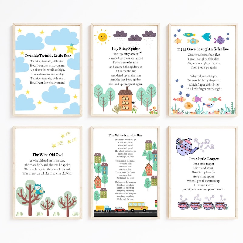 Nursery Rhyme Art - Etsy