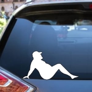 Pegatina de hombre gordo, calcomanía para auto, calcomanía para auto de hombre gordo, calcomanía para ventana, silueta de hombre gordo, calcomanía para ventana, hombre gordo, calcomanía, calcomanía divertida para auto, parachoques