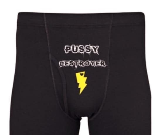 Pussy Destroyer Underwear Funny Underwear Funny Mens Underwear Valentines Day Gift For Him Funny Gift For Him Underwear Mens Boxers Etsy France
