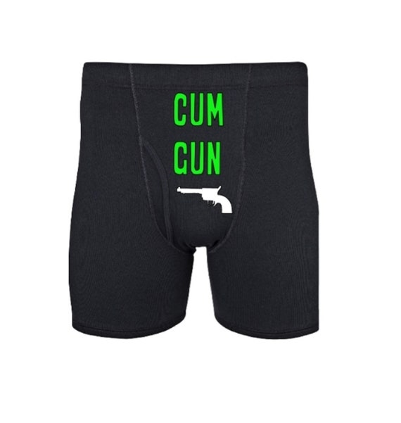 Funny Mens Underwear, Funny Underwear, Cum Gun Underwear