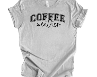 Coffee Weather shirt, Coffee Lover Crewneck, Autumn Women Shirt, Retro Fall Shirt, Retro Autumn T-Shirt, Coffee Lover Gift, Gift for Her