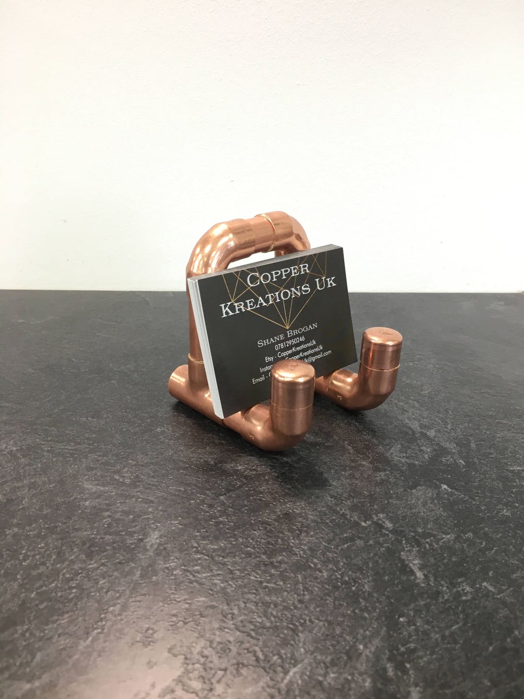 Business Card / Phone Holder Copper Pipe Etsy UK