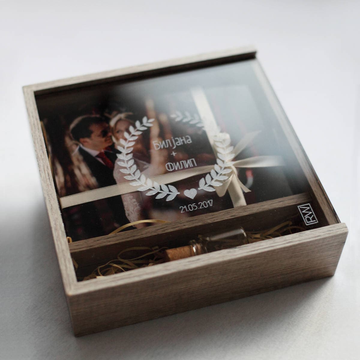 USB & Print Box 5X7' Wedding Box Wooden Photo Box Etsy