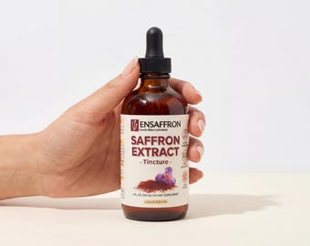 Safranfäden-Extrakt-Tinktur - Premium Krokus-Sativus-Extrakt | High Crocin 300+ Vegan Drops für Stimmung, Entspannung & Wellness Rituale