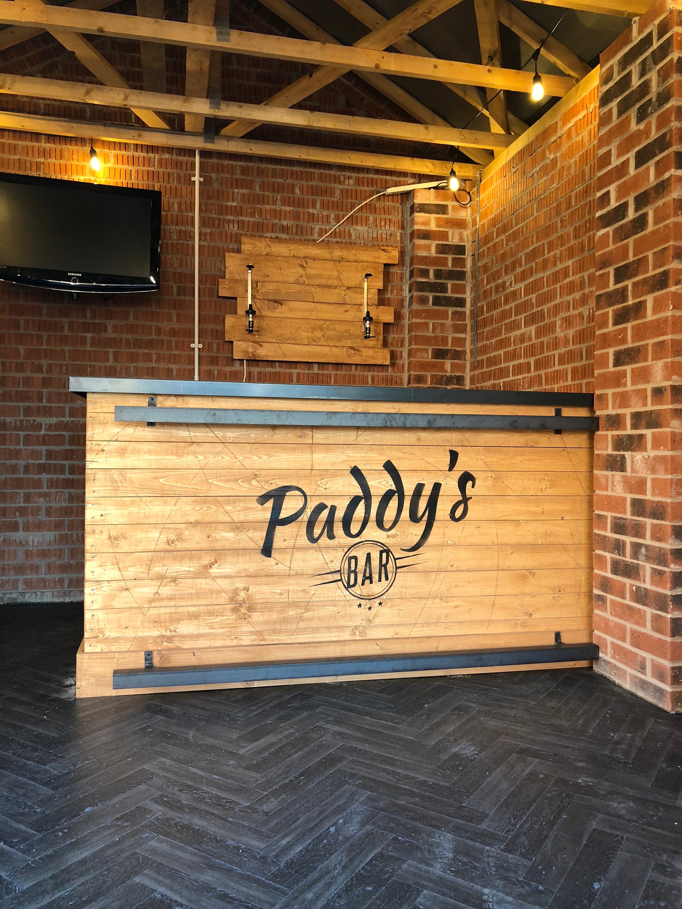 Steel Top Home Bar and Wall Mounted Back Bar Commercial Bar. Etsy UK