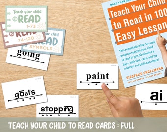 Teach your Child to read in 100 easy lessons Flashcards : FULL