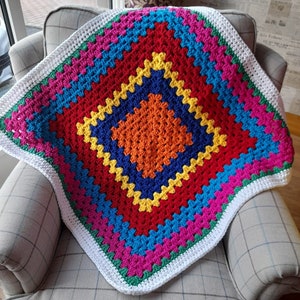 Chunky Rainbow Crochet Blanket