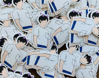 BTS Jungkook in a Cooky Headband Inspired Weather / Scratch Proof Vinyl Sticker