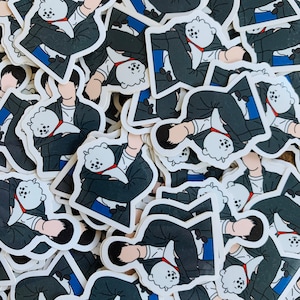 BTS Jin / Seokjin hält Rj inspiriertes Wetter / kratzfester Vinyl-Aufkleber