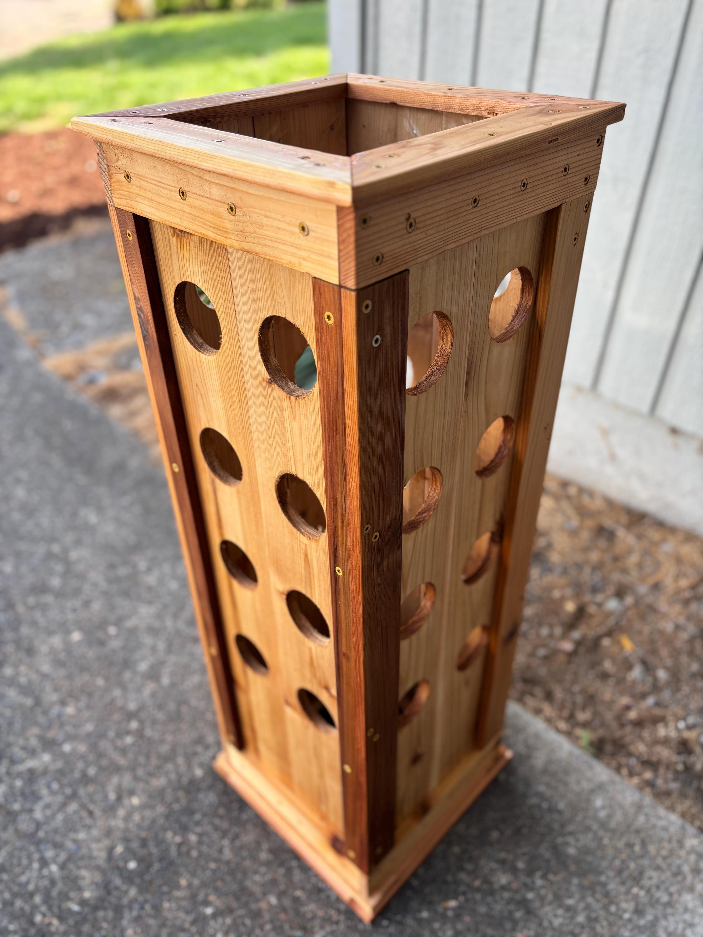 Handcrafted Western Red Cedar Vertical Planter