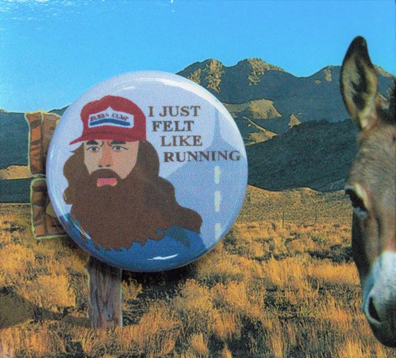 just felt like running 1 25 pinback button forrest gump etsy