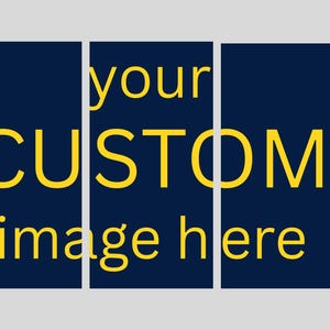 Your Photo on 3 Split Canvas Prints, Custom Wall Art Set, Personalized 3-Panel Framed Canvas Print, Custom 3-Piece Photo Canvas Set