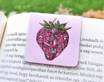 Strawberry magnetic bookmark