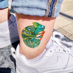 Chameleon temporary / fake tattoo perfect for festival or holiday image 1