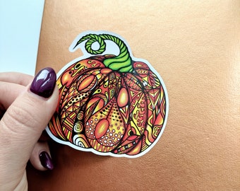 Pumpkin vinyl sticker