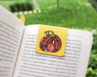 Pumpkin magnetic bookmark for cozy autumn nights