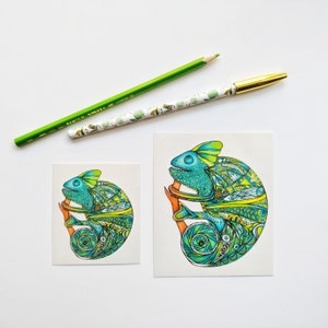 Chameleon temporary / fake tattoo perfect for festival or holiday image 3