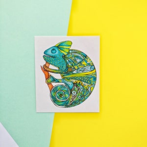 Chameleon temporary / fake tattoo perfect for festival or holiday image 2