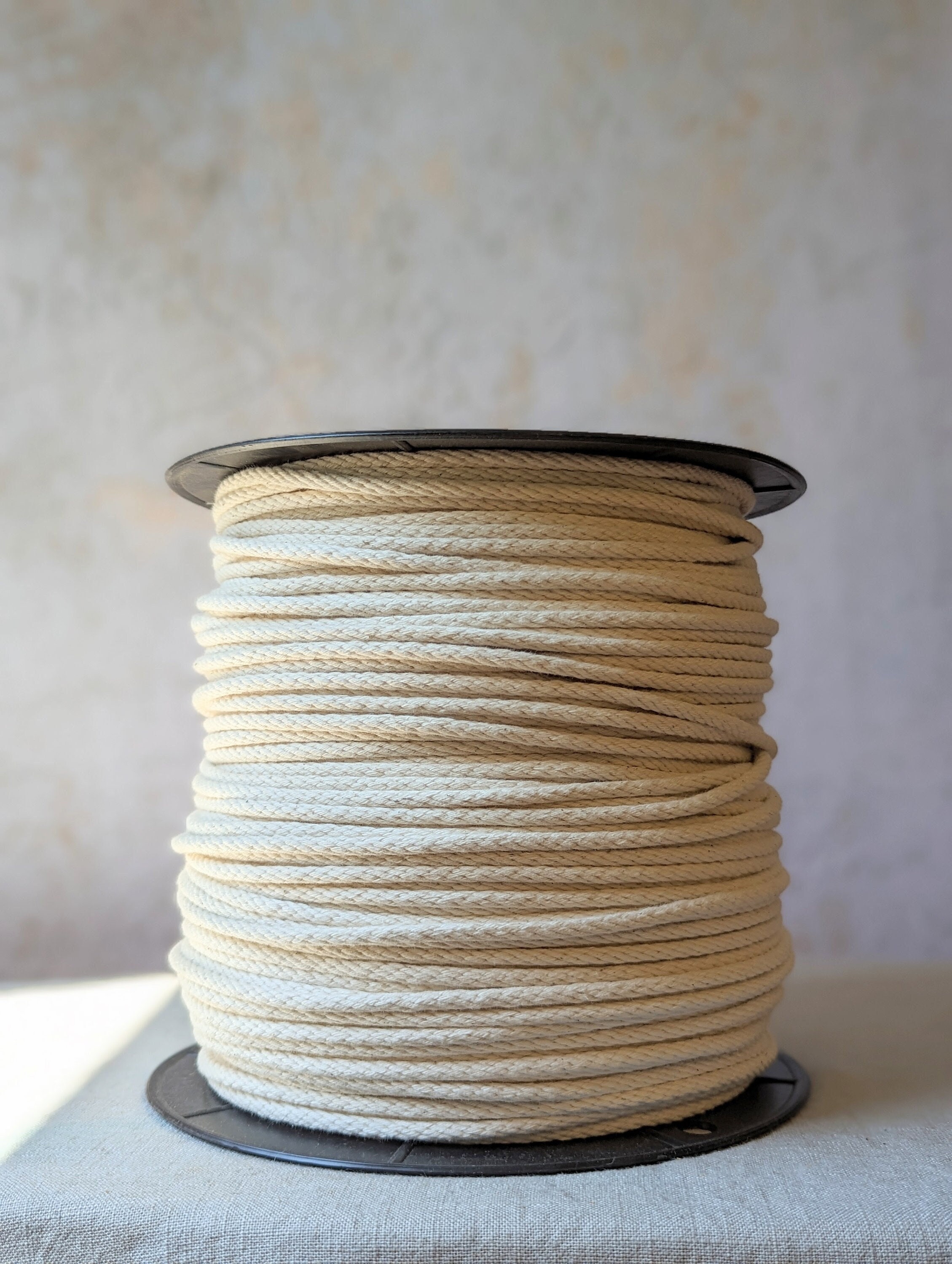 75 Feet 7/32 100% Braided Cotton Rope