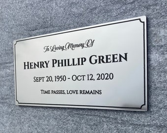 Engraved Acrylic Memorial Plaques | Headstone Plaque | Memorial Sign | Garden Plaque | Grave Marker