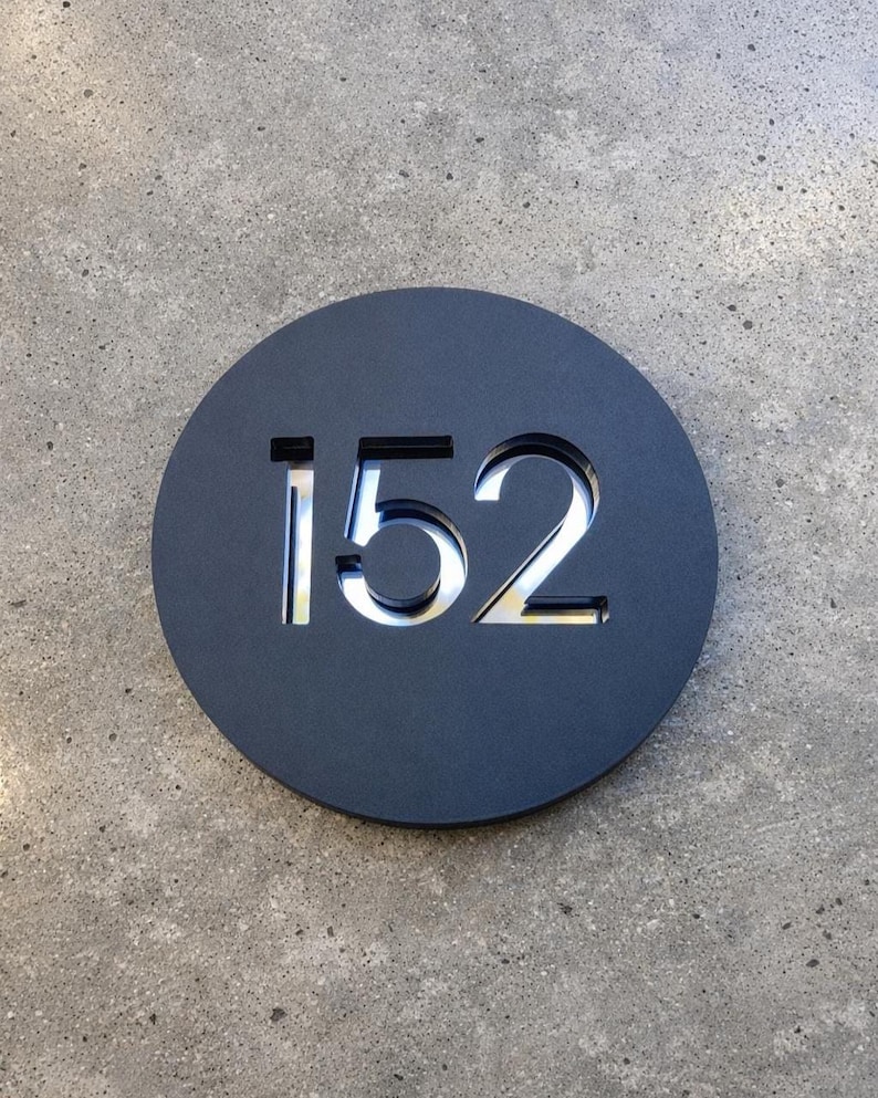 Acrylic House Numbers: Modern Motel & Mailbox Sign afbeelding 2