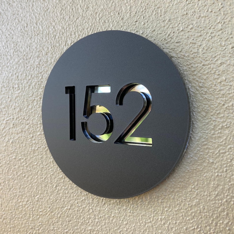 Acrylic House Numbers: Modern Motel & Mailbox Sign afbeelding 3