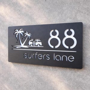 Custom Acrylic House Address Sign: Laser Cut Letterbox Number Plaque