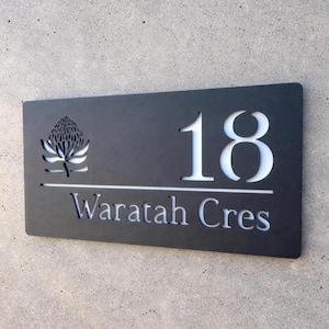 Custom Acrylic House Number Sign: Weatherproof Entryway Decor