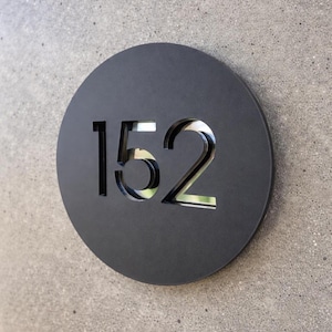 Acrylic House Numbers: Modern Motel & Mailbox Sign afbeelding 1