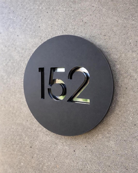Acrylic House Numbers: Modern Motel & Mailbox Sign