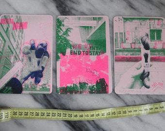 set of three / riso postcards