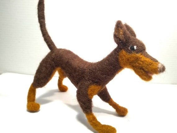 Needle Felted Dog Dog Your Dog Custom Short Haired Ooak Etsy