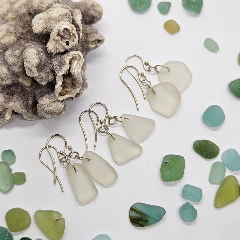 Brassy Seaglass Earrings main image 1