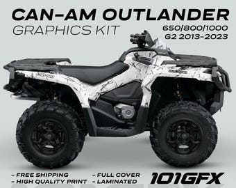 Can-Am OUTLANDER G2 Grafik-kit SCRATCHY WINTER für 650 / 800 / 1000 Canam Outlander Max G2 Abziehbild-Aufkleber Kit Schützendes Design